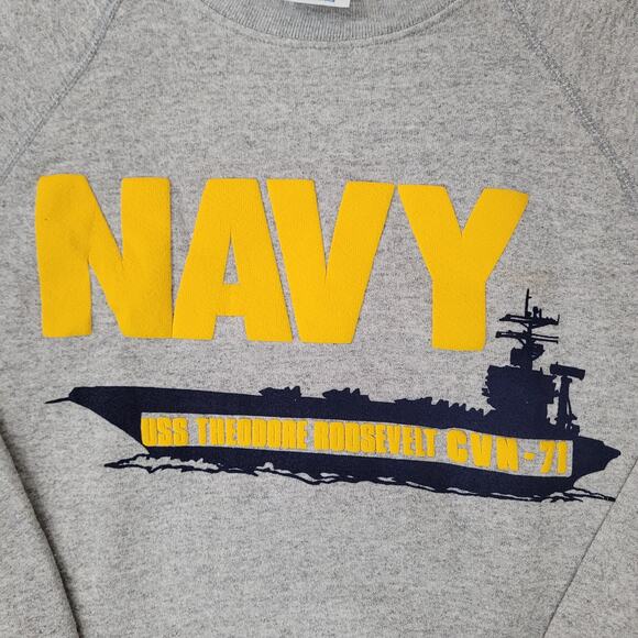 Vintage USS Theodore Roosevelt Sweatshirt Womens M 19x24 USA - Picture 9 of 14